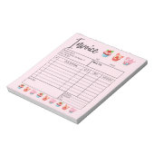 Factuurfactuur verkoopformulier Ontvangstdocument  Notitieblok (Linkerzijde)