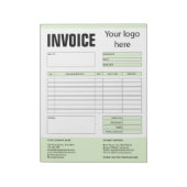 Factuurformulier Bedrijfstabel Voeg Logo-blocnote Notitieblok (Linkerzijde)