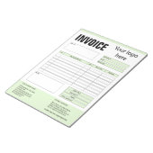 Factuurformulier Bedrijfstabel Voeg Logo-blocnote  Notitieblok (Schuin)