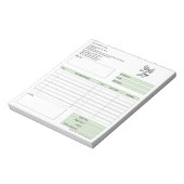 Factuurformulier Bedrijfstabel Voeg Logo-blocnote  Notitieblok (Linkerzijde)