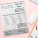 Factuurformulier Bedrijfstabel Voeg Logo-blocnote  Notitieblok<br><div class="desc">Formulier Business Quotting,  Factuur of Sales Receipt Order Form,  u kunt uw logo toevoegen</div>