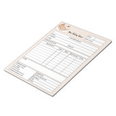 Factuurformulier voor gebak Verkoop van gebak - fa Notitieblok (Schuin)