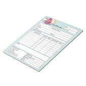 Factuurformulier voor gebak Verkoop van gebak - fa Notitieblok (Schuin)