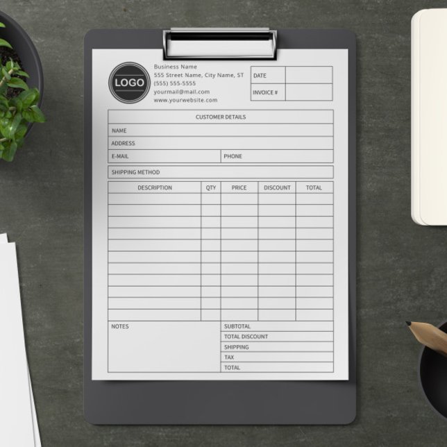 Factuurformulier voor zakelijke verkoop, Logo toev Briefhoofd (Creator heeft geüpload)