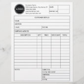 Factuurformulier voor zakelijke verkoop, Logo toev Flyer (Voorkant)