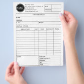 Factuurformulier voor zakelijke verkoop, Logo toev Flyer (Hand)