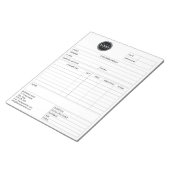 Factuurformulier voor zakelijke verkoop, Logo toev Notitieblok (Schuin)