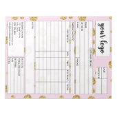 Factuurformulier voor zakelijke verkoop, Logo toev Notitieblok (Voorkant)