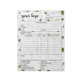 Factuurformulier voor zakelijke verkoop, Logo toev Notitieblok