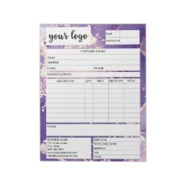 Factuurformulier voor zakelijke verkoop, Logo toev Notitieblok