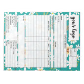 Factuurformulier voor zakelijke verkoop, Logo toev Notitieblok (Voorkant)