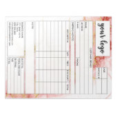 Factuurformulier voor zakelijke verkoop, Logo toev Notitieblok (Voorkant)