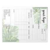 Factuurformulier voor zakelijke verkoop, Logo toev Notitieblok (Voorkant)