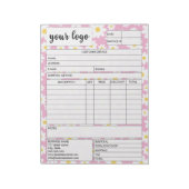 Factuurformulier voor zakelijke verkoop, Logo toev Notitieblok (Linkerzijde)