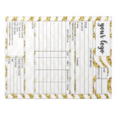 Factuurformulier voor zakelijke verkoop, Logo toev Notitieblok (Voorkant)