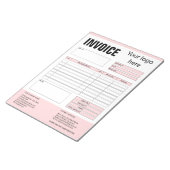 Factuurformulier Zakelijk Offertedocument Logo toe Notitieblok (Schuin)