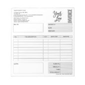 Factuurformulier Zakelijke Offerte Logo toevoegen  Notitieblok (Voorkant)