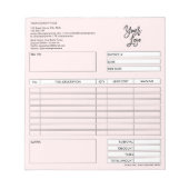 Factuurformulier Zakelijke offerte logo toevoegen Notitieblok (Voorkant)