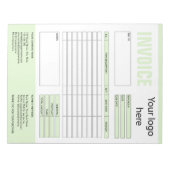 Factuurformulier Zakelijke Offerte Logo Toevoegen Notitieblok (Voorkant)