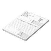 Factuurformulier Zakelijke offerte logo toevoegen  Notitieblok (Linkerzijde)