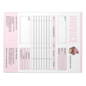 Factuurformulier Zakelijke prijsopgave Bakkerijcak Notitieblok (Voorkant)