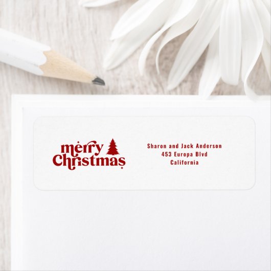 Factuurlabel voor Merry kerstaire tekenstructuur Etiket (Insitu)