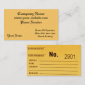 Factuurontvangst Visitekaartje (Voorkant / Achterkant)