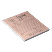 Factuurverkoop ontvangen Business Logo Blush Pink Notitieblok (Schuin)