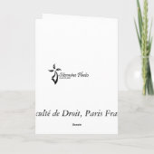 Faculté de droit Facade Kaart (Achterkant)