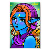 Fada azul elfa foto afdruk (Voorkant)