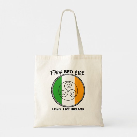 "Fada Beo Éire/Long Live Ireland" Tote Bag (Achterkant)