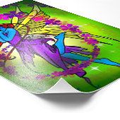 Fada elfa azul foto afdruk (Hoek)