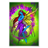 Fada elfa azul foto afdruk (Voorkant)