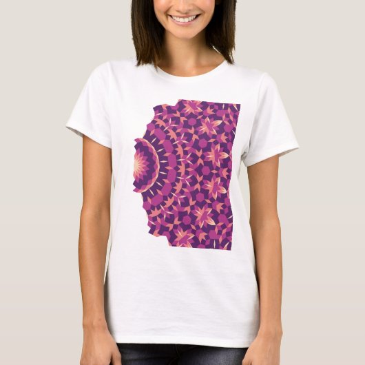 Fade Away Tiling Pattern T-shirt (Voorkant)