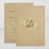 Fade pastel roze tan beige  rozen bruiloft kaart (Voorkant / Achterkant)