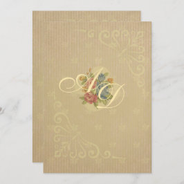 Fade pastel roze tan beige  rozen bruiloft kaart