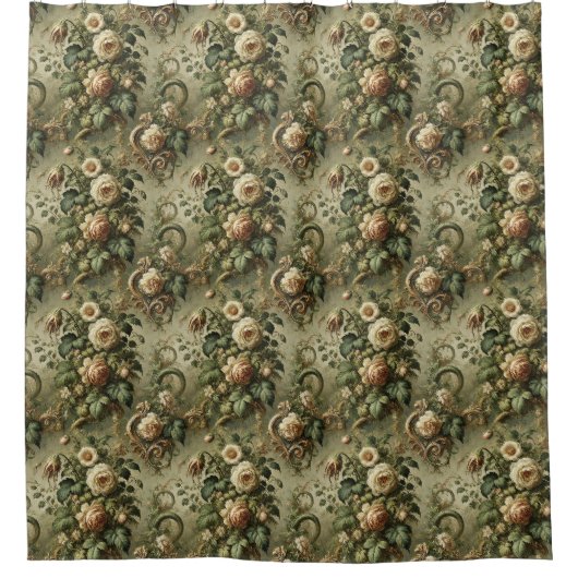 Fade to Grace - Gotische barok Douchegordijn (Voorkant)