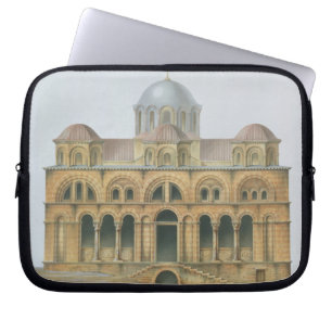 Fade van Mefa Dzamissi, de kerk van St. Theodor Laptop Sleeve