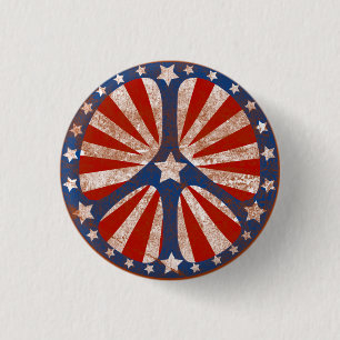 Faded American Peace Sign Ronde Button 3,2 Cm