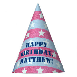 Faded Amerikaanse vlag- en Stripespatriottisch Feesthoedjes