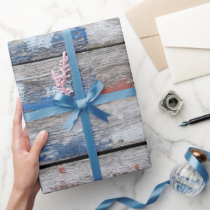 Faded Amerikaanse vlag op de Muismat van hout Cadeaupapier