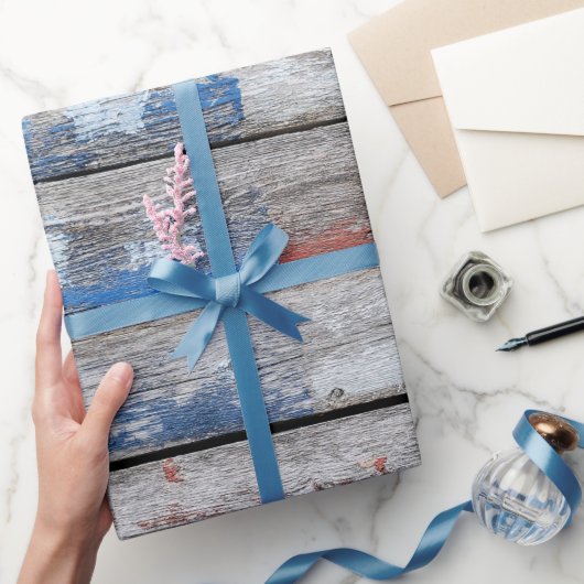 Faded Amerikaanse vlag op de Muismat van hout Cadeaupapier (Geschenken)
