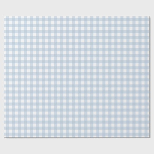Faded blauwe denim gekleurd Classic Gingham Patter Cadeaupapier (Vlak)