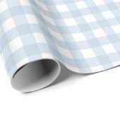 Faded blauwe denim gekleurd Classic Gingham Patter Cadeaupapier (Rol Hoek)