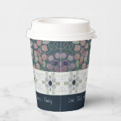 Faded Blauwe Floral Papieren Bekers (Rechts)