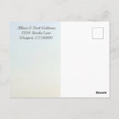 Faded Blauwe Ombre slaat het Briefkaart Datum op (Achterkant)