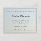 Faded Blauwe Ombre slaat het Briefkaart Datum op (Voorkant)