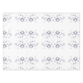 Faded Blue and White Floral Pattern Tafelkleed (Voorkant (Horizontaal))