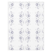 Faded Blue and White Floral Pattern Tafelkleed (Voorkant)