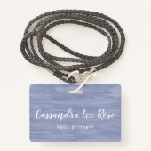 Faded Blue Business Badge (Voorkant met draagriem)